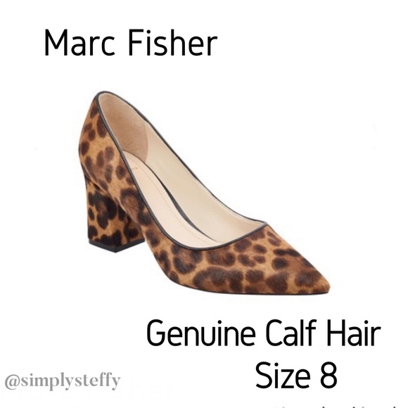 Marc Fisher Shoes - MARC FISHER Block Heel Pump LeopardPrint Calf Hair